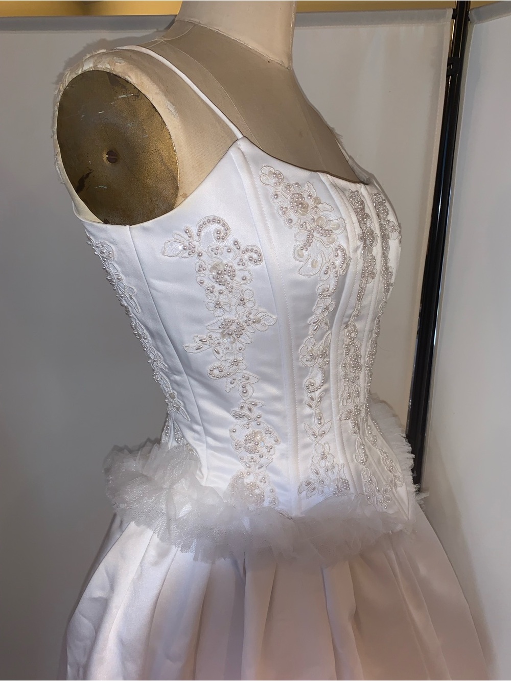David’s Bridal Oleg Cassini Wedding ballgown style corset top Skirt 4 - Picture 10 of 10